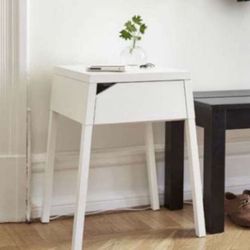 IKEA Side Table IKEA Selje White Metal Nightstand Side Table With Drawer