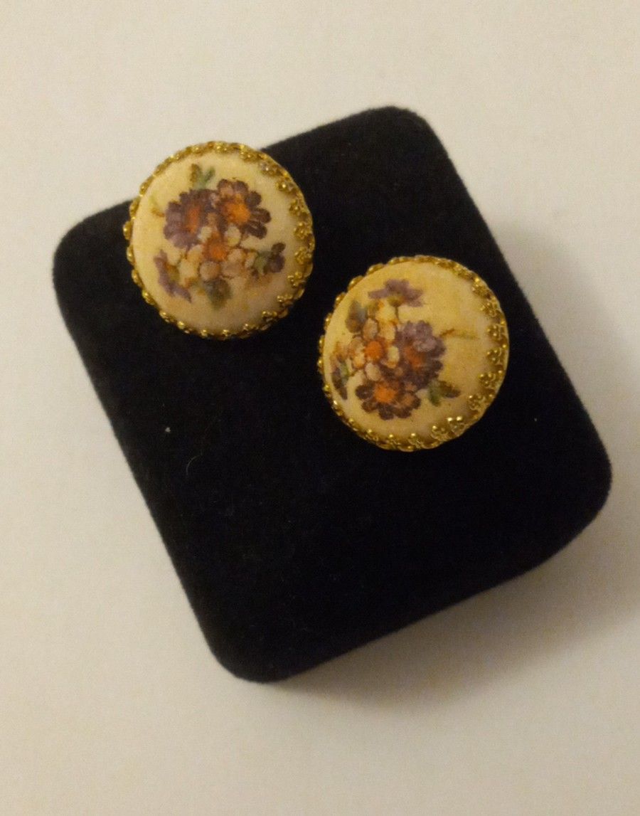 Antique Clip Earings Marked Germany