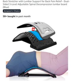 Back Stretcher with Lumbar Support for Back Pain Relief