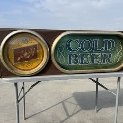 Vintage Schlitz Cold Beer Bar Sign A