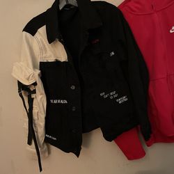 Beige/black Jean Jacket 