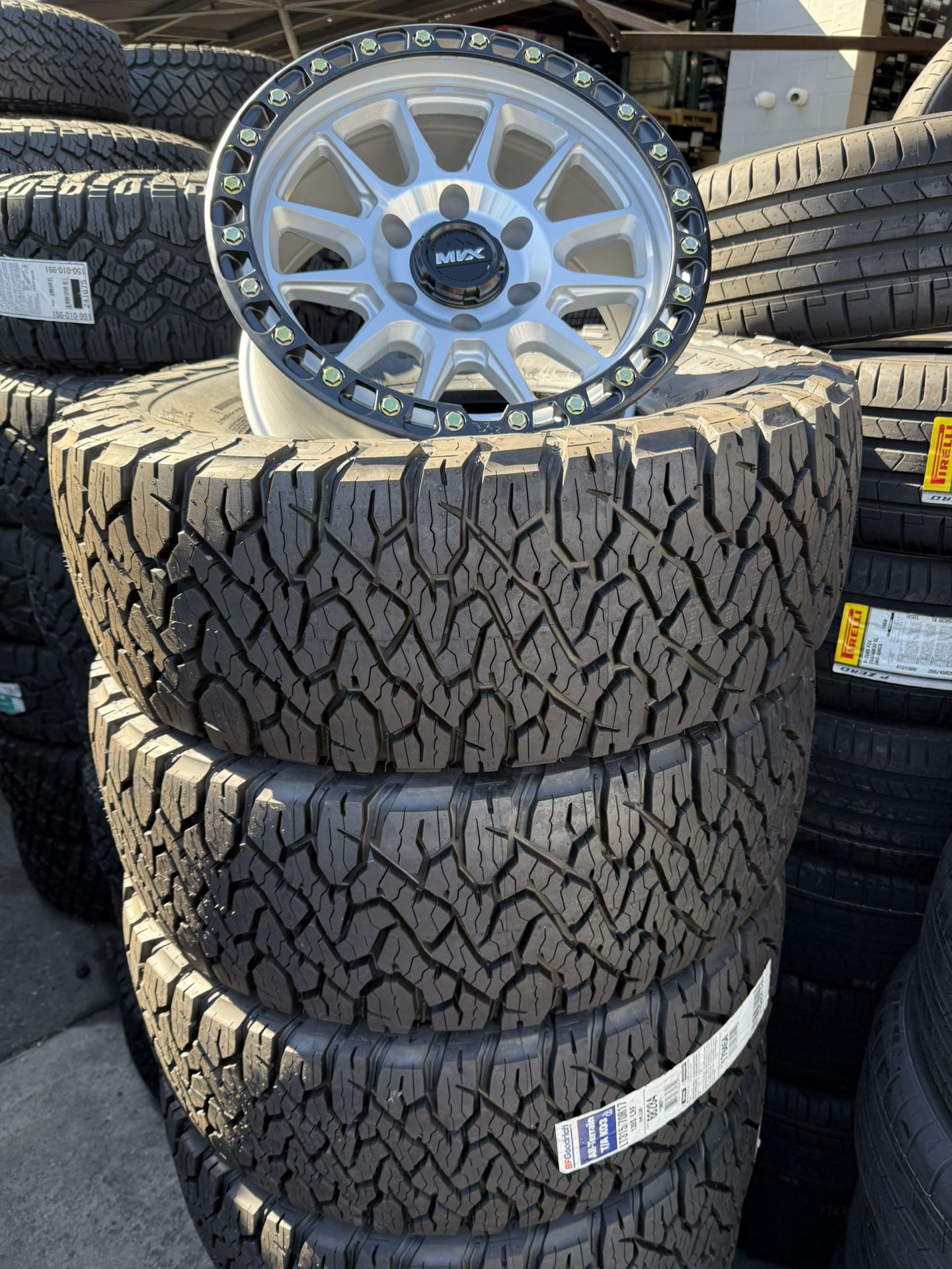 17”x9” MVX WHEELS / BFGOORICH KO3 LT315/70R17 TIRES FOR SALE!!!