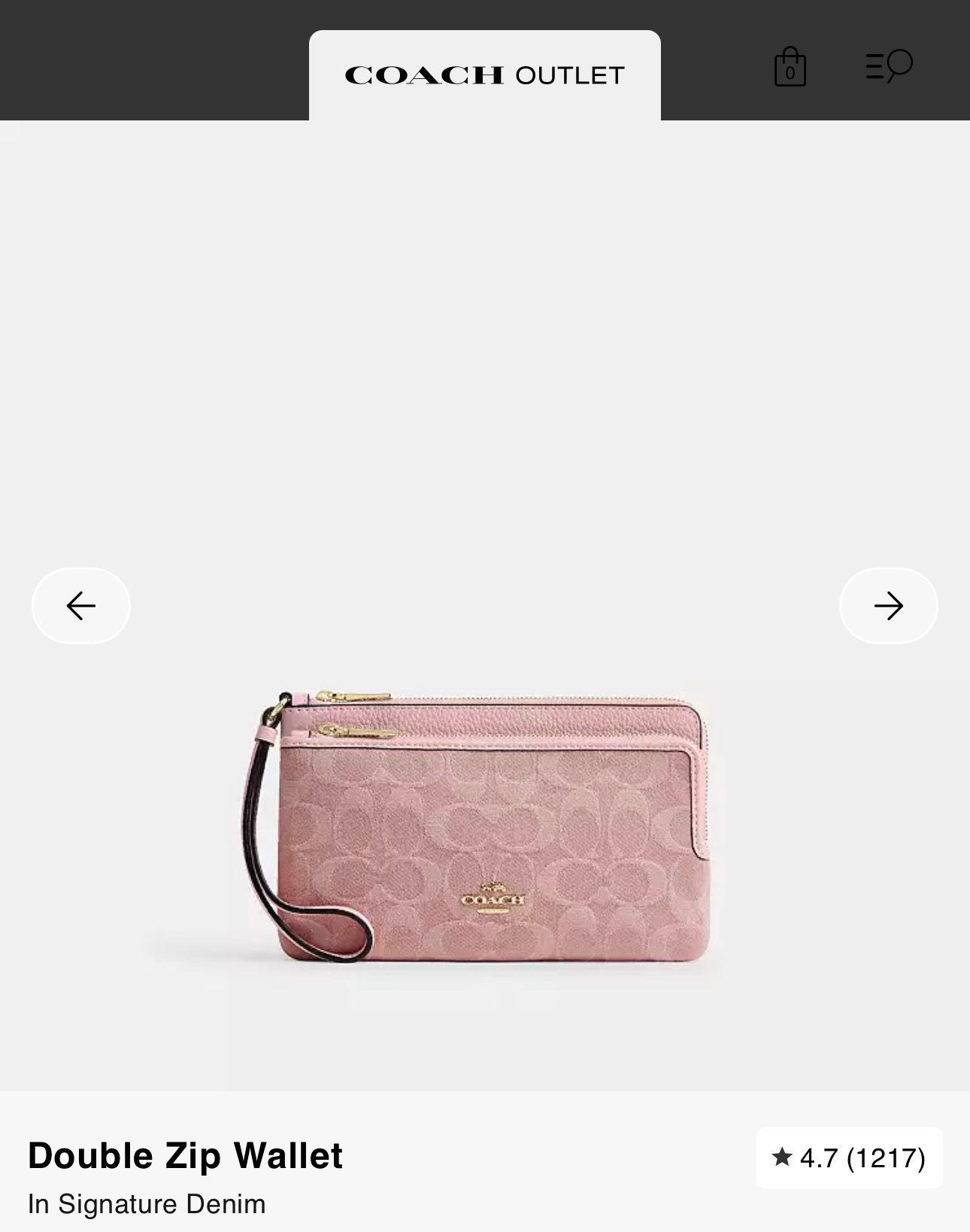 Coach Pink denim