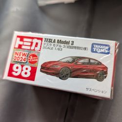 Brand New Model 3 Tesla Takara Tomy Toy Car 