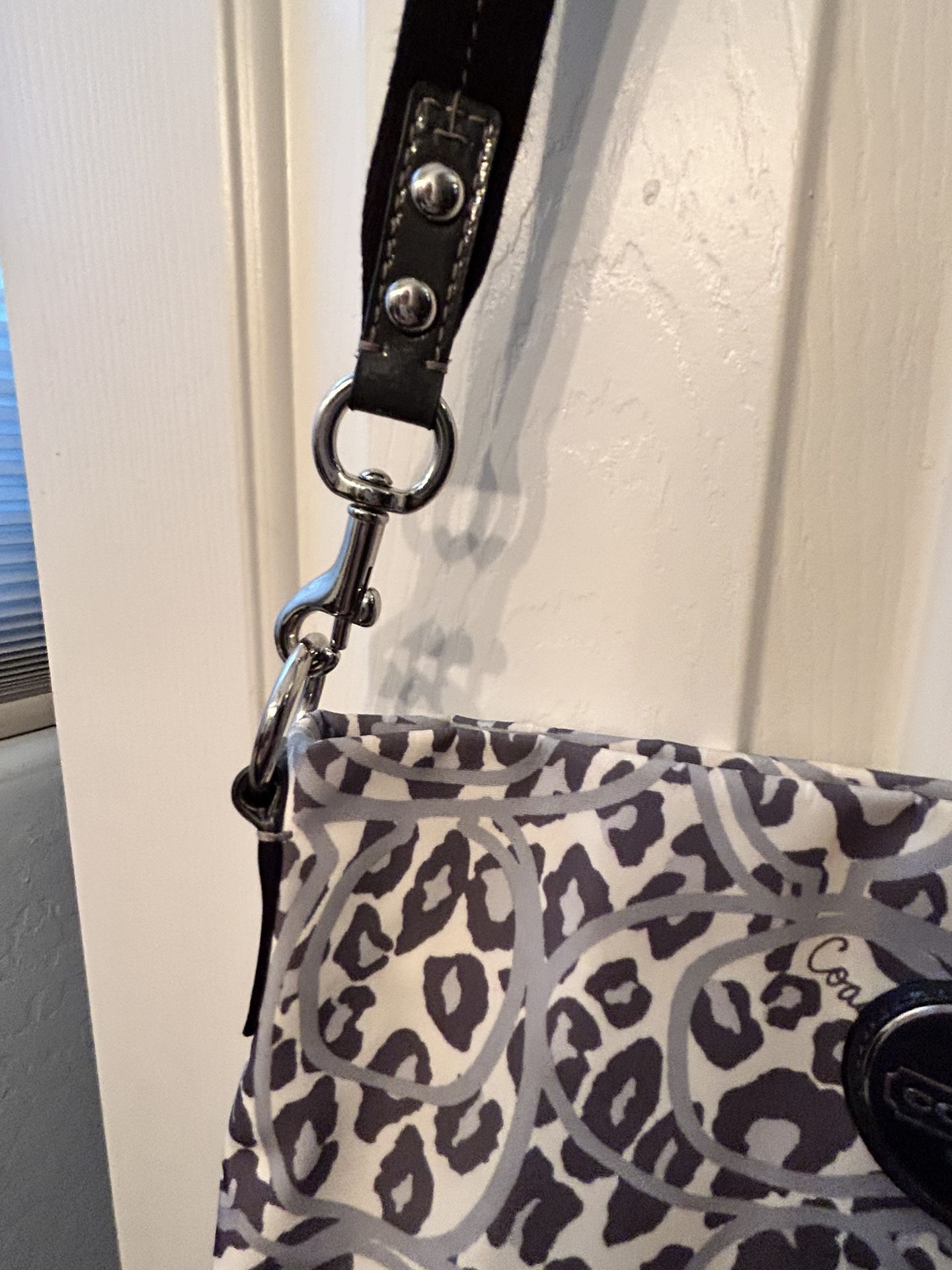 Coach Poppy F17988 `Leopard Ocelot Print Sateen Crossbody