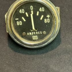 Vintage Sw Stuart Warner 80 – 0–80 Amp Amperes Gauge