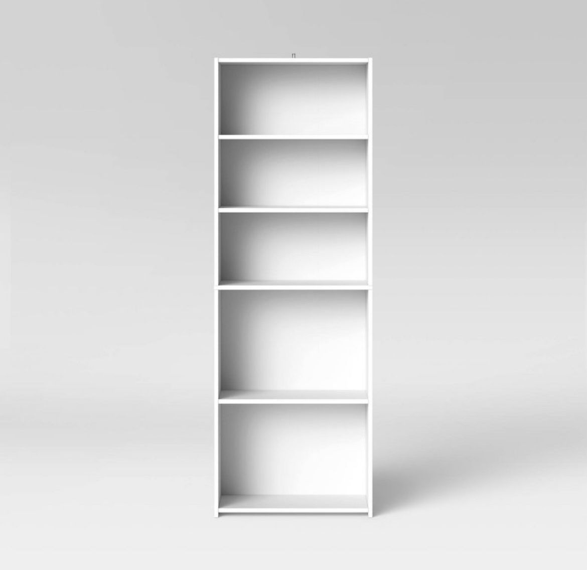 TARGET - 5 Shelf Bookcase White - Room Essentials: Modern Style, Wood Composite, Open Shelving