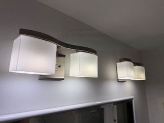 Matching Bathroom Vanity Light Fixtures for Double Vanity