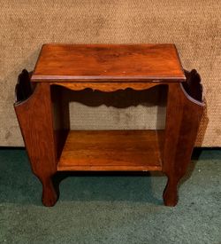 Wood magazine rack coffee table