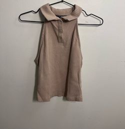 Primark Tan Knitted Sleeveless Top