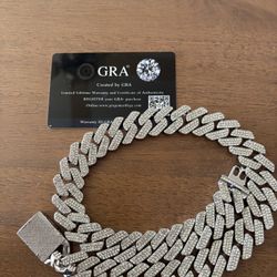 GRA MOISSANITE Silver Necklace