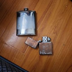 ZIPPO LIGHTER AND Stainless STEEL Canteen 