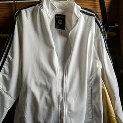 White And Black Track Suit Top Piece