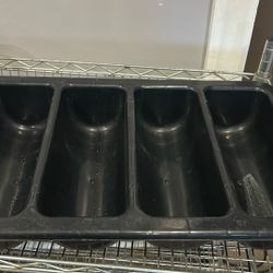 Silver Ware Container With 4 Compartment 