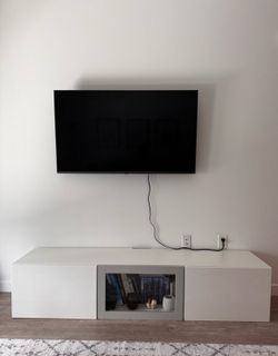IKEA White TV Stand – 71” | Modern Minimalist Storage Console