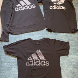 Adidas Hoodie and Tshirts Black And White Size M