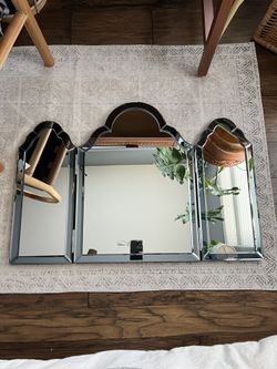 Howard Elliott Grigio Tri-Fold Designer Mirror