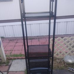 5 Feet 10 inches tall iron  4 Tered shelf