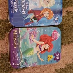 Frozen Puzzle  And The Little Mermaid Puzzle 