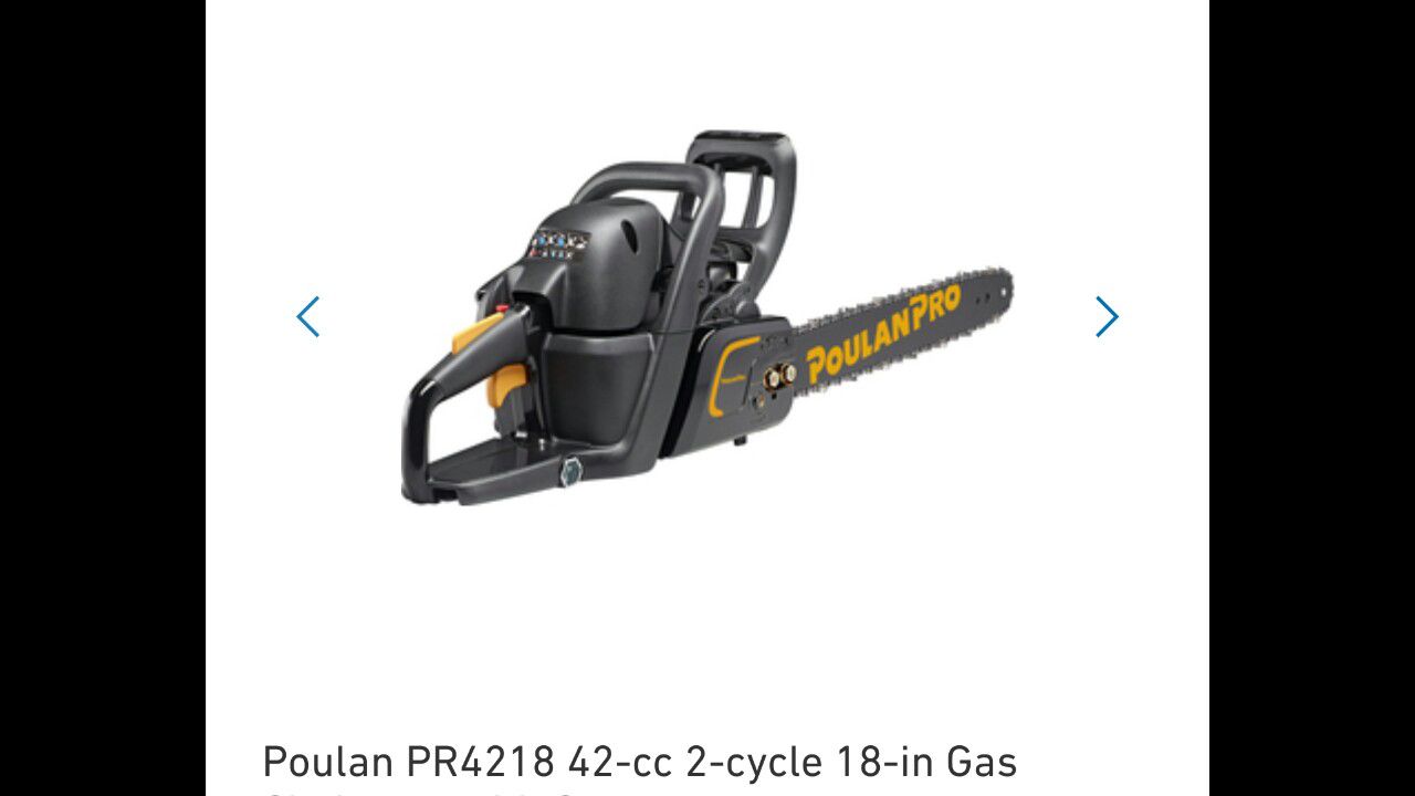 New Poulaner pro gas chainsaw 18"