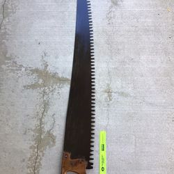 Antique Vintage 1930’s(?) Warranted Superior Restored One-Man Crosscut Saw 49-inch Blade 