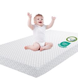 New 3 inch Trifold 38"x26" Mini Crib Mattress with Carry & Storage Bag, 