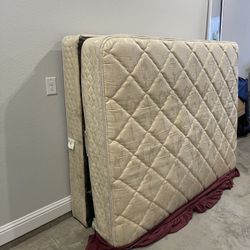 Gently Used  Queen Mattress And box Spring 