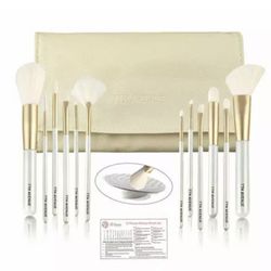 Makeup Brush Set 12 brushes with Carry Bag and Cleaner Mat