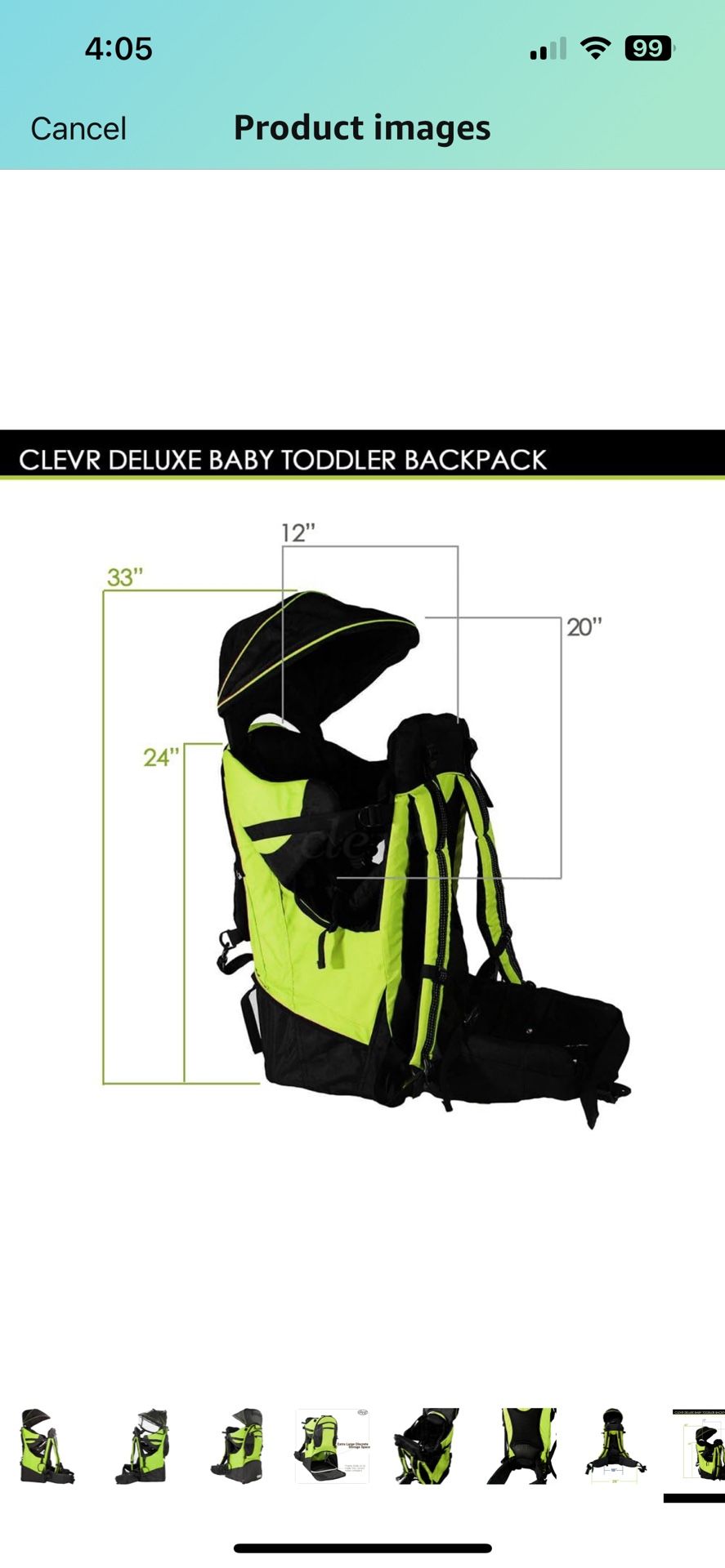 Toddler Hiking Backpack New