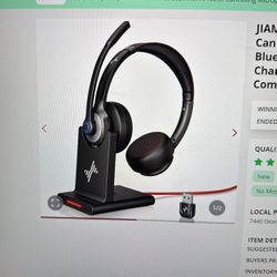 Jiamqishi Wireless Headset With Ai Noise Cancelling Microphone