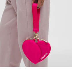 Lululemon DUO Heart Shaped Wristlet Bright Pink