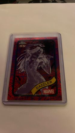 Dazzler 2025 Topps Chrome Marvel Red Blue Web Refractor /62