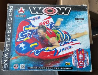 WOW Pro Steer Flex Pro Wing Inflatable Towable Tube 1-2 Rider