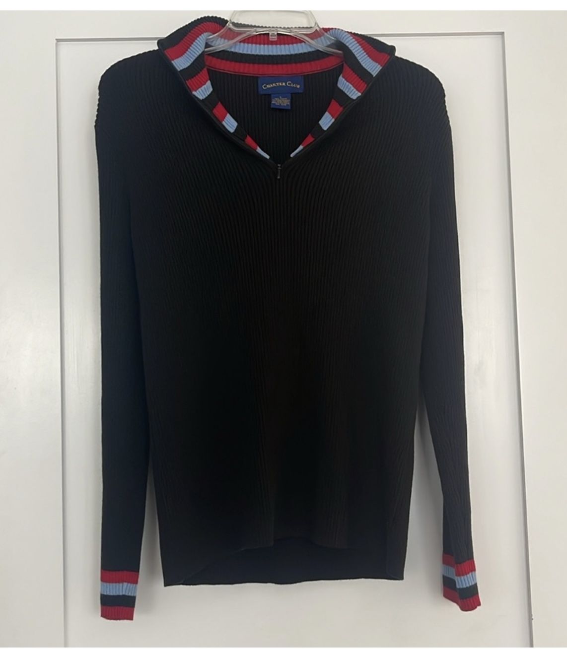 Black Half Zip Up Sweater