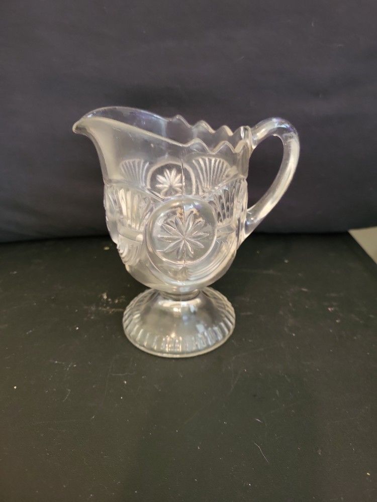 Antique EAPG Glass Creamer Pitcher