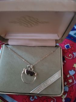 14KT Gold Filled Heart Circle Pendant Necklace