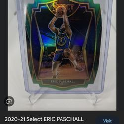 green eric paschall dye cut card numbered to 5