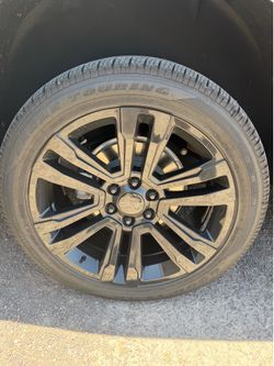 GMC wheels 22x9 replica w/ Goodyear tires