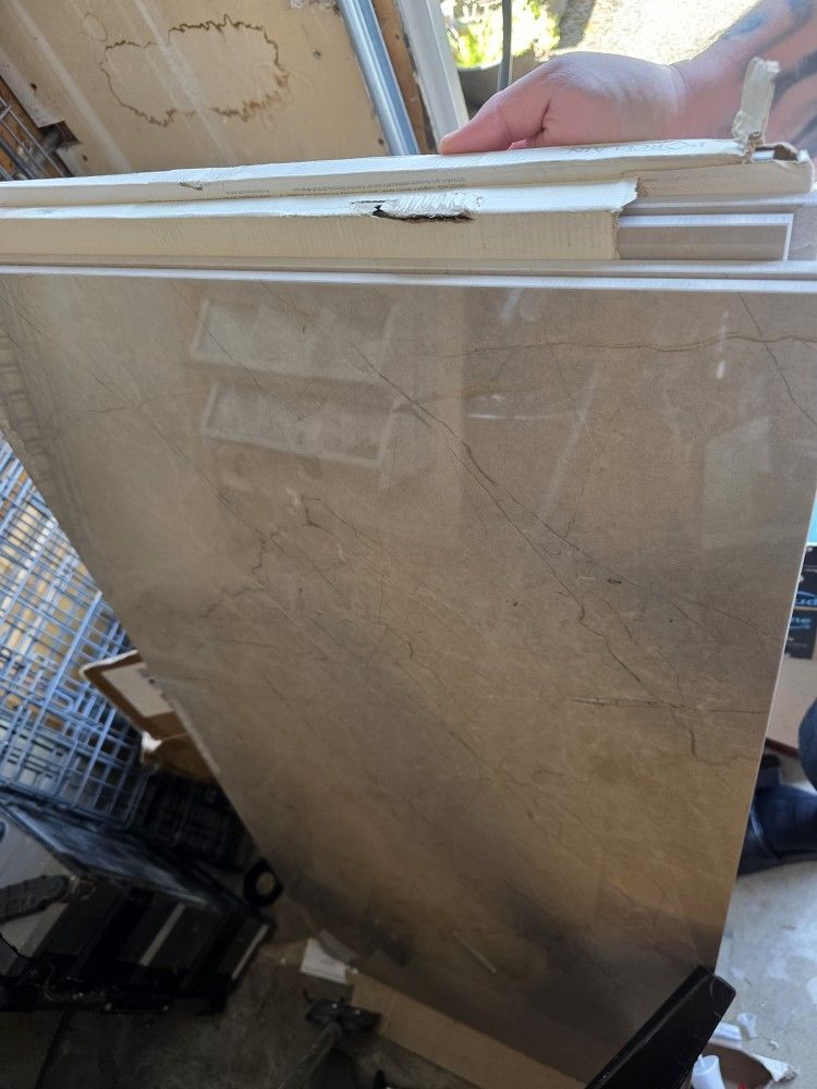4'x2' Grey Marble Tile