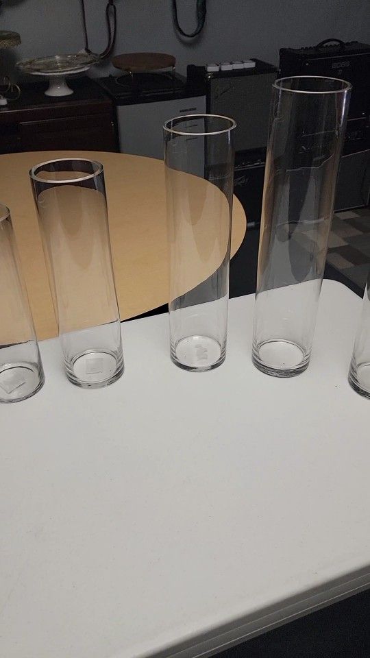 4 Inch Wide Glass Cylinders 