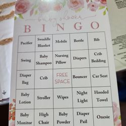 Bingo For Baby Shower