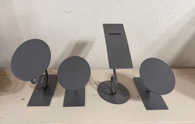 4 Metal Retail Display Risers / Shoe & Accessory Display Stands