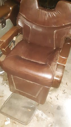 Leather vintage barber chair