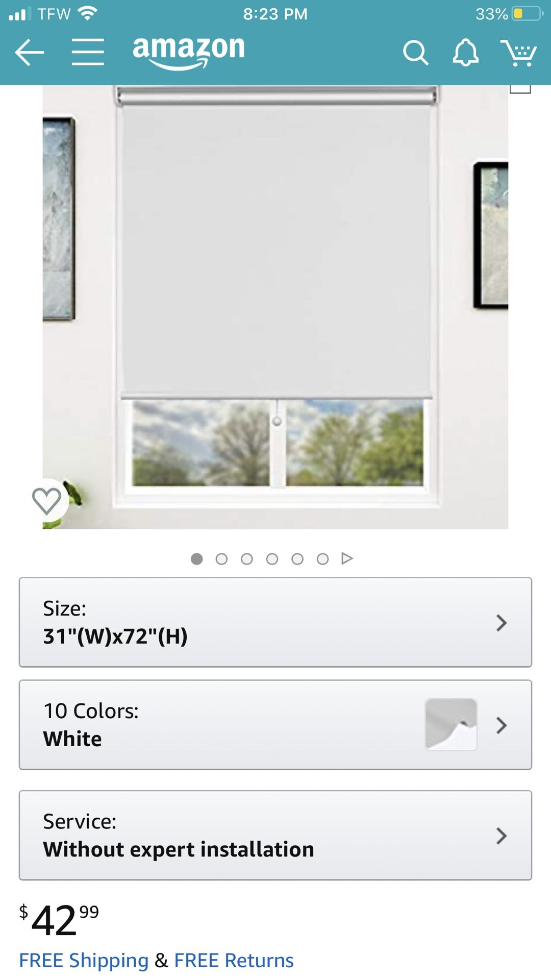 SunFree Blackout Window Shade