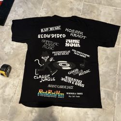 Real Bad Man Records & Tapes Rap Hip Hop Crimewave T-Shirt SZ Large Rare