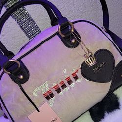 Juicy Couture Retro Vibes Pink and Brown Satchel