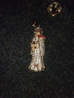 Santa muerte chain pendant