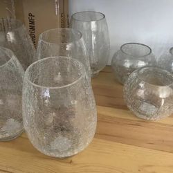 9 pc Table Decor Wedding Decor Vases Mirrors
