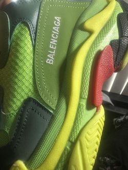 Balenciaga Triple S Sneakers – Neon Green/Yellow – Size 43 (US 10 & 10 1/2)