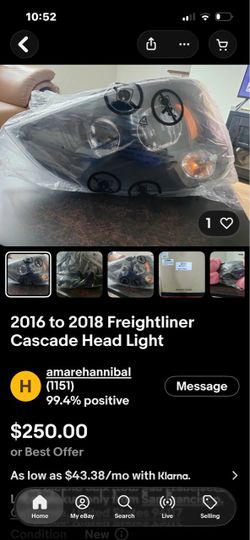 2016-2018 headlights for freight liner cascade head light . New